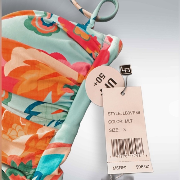 NWT LaBlanca Island Goddess Women’s Tankini Top-Color: MLT Size 8 - Picture 2 of 8